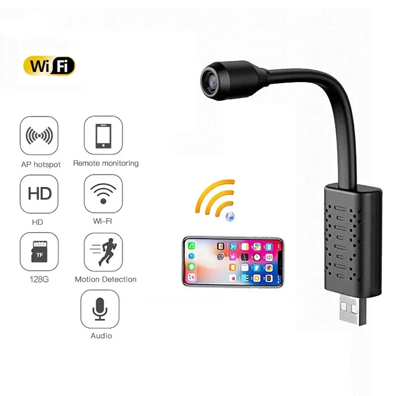 Wifi Mini DIY Camera USB 1080P Camera Motion Detect Home Security